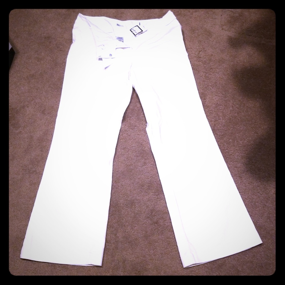 Sweet white belted flares!